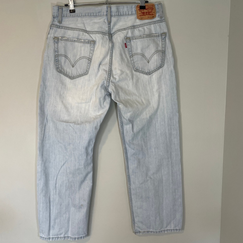 Levis 559 Relaxed Straight Mens Light‎ Wash Blue Denim Jeans 36x30 Workwear